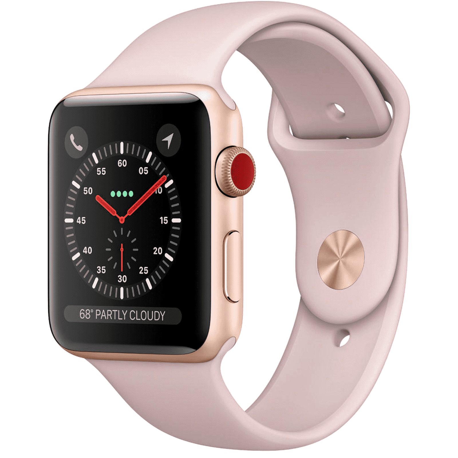 apple series 3 pink watch